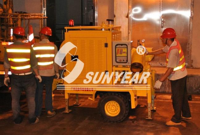 應(yīng)急抽水車(chē)演練現(xiàn)場(chǎng)