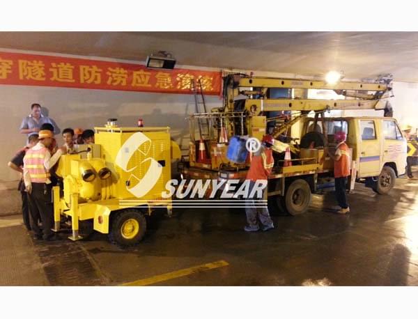 應(yīng)急抽水車(chē)現(xiàn)場(chǎng)