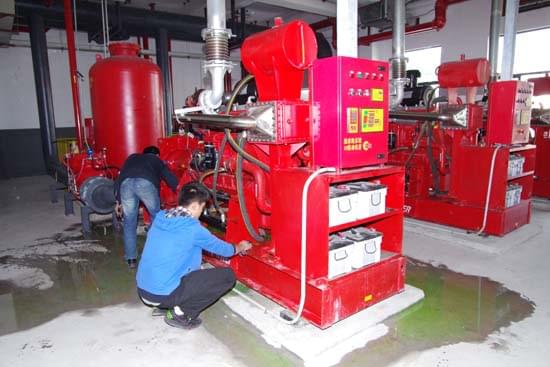 數字定壓柴油機消防泵組維護中