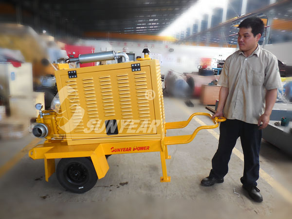 手推式移動(dòng)抽水泵車