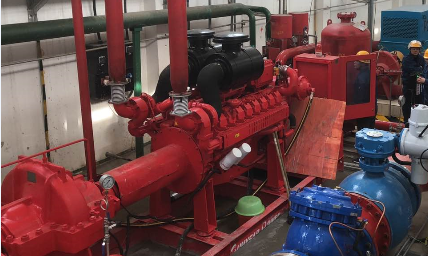 柴油機(jī)消防泵現(xiàn)場(chǎng)安裝圖