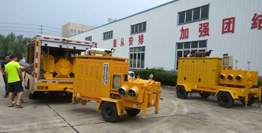 三業(yè)科技自行走移動泵車完成調(diào)試 三業(yè)科技自行走移動泵車完成調(diào)試